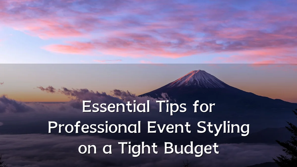 Essential Tips for Professional Event Styling on a Tight Budget