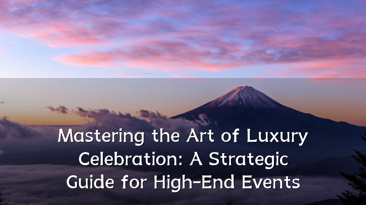 Mastering the Art of Luxury Celebration: A Strategic Guide for High-End Events
